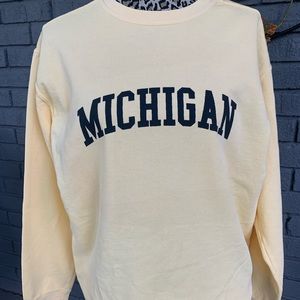 Michigan Beautiful Butter Yellow Colored Sweatshirt S-XL
